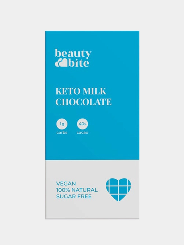 Шоколад Beauty Bite Keto Milk Chocolate, низкоуглеводный, без сахара, веган, 20 г