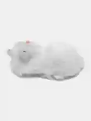 Белый статуэтка котенка спящего
