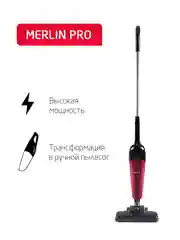 Красный вертикальный пылесос Arnica Merlin Pro
