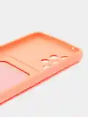 Пастельно-коралловый силиконовый противоударный чехол с карманом для Samsung Galaxy A33 (Самсунг А 33)