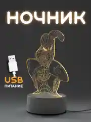 Карамельный ночник, новогодний светильник светодиодный 3D, LED