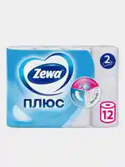 Туалетная бумага Zewa Плюс, без аромата, 2 слоя, 12 рулонов