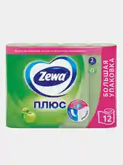 Туалетная бумага Zewa Плюс Яблоко, 2 слоя, 12 рулонов