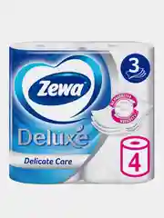 Туалетная бумага Zewa Deluxe, без аромата, 3 слоя, 4 рулона