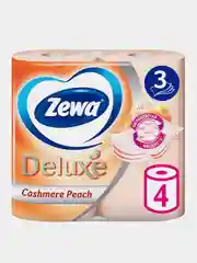 Туалетная бумага Zewa Deluxe Персик, 3 слоя, 4 рулона