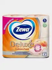 Туалетная бумага Zewa Deluxe Персик, 3 слоя, 4 рулона