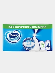 Бумажные полотенца Zewa 1/2 листа, 4 рулона