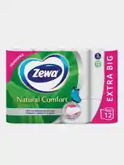 Туалетная бумага Zewa Natural comfort, без аромата, 3 слоя, 12 рулонов