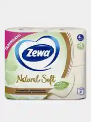 Туалетная бумага Zewa Natural Soft, 4 слоя, 4 рулона