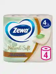 Туалетная бумага Zewa Natural Soft, 4 слоя, 4 рулона