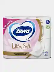 Туалетная бумага Zewa Ultra Soft, 4 слоя, 4 рулона