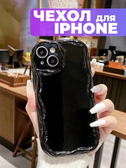 Чехол для iPhone 16/15/14/13/12/11/Pro/Max/Mini/Plus/XR/XS, противоударный выпуклый