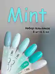 Бирюзовый набор гель-лаков TNL, "8 чувств"