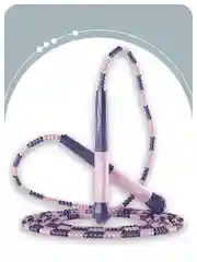 Скакалка, спортивная, PROIRON, Мягкий бисер, для фитнеса, розово-фиолетовая