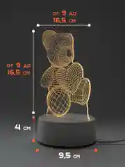 Желтый ночник, новогодний светильник светодиодный 3D, LED