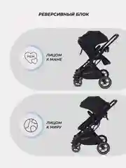 Черный коляска детская RANT basic PULSAR 2в1