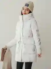 Куртка зимняя утепленная пальто на осень женская теплая парка пуховик на зиму с капюшоном