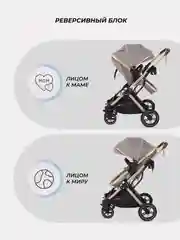 Бежевый коляска детская RANT basic PULSAR GOLD 2в1