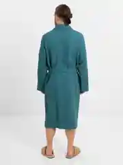 Тёмно-зелёный халат вафельный банный мужской, крупная клетка, размеры 48-56, разные цвета