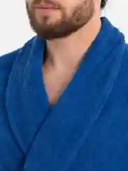 Синий халат махровый мужской, женский, банный, унисекс