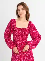 Розовый платье крестьянка женское летнее