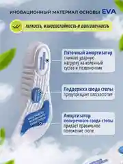 Белый стельки для обуви универсальные для спортивной и закрытой обуви, кроссовок, анатомические