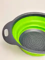Красный дуршлаг складной силиконовый, компактный