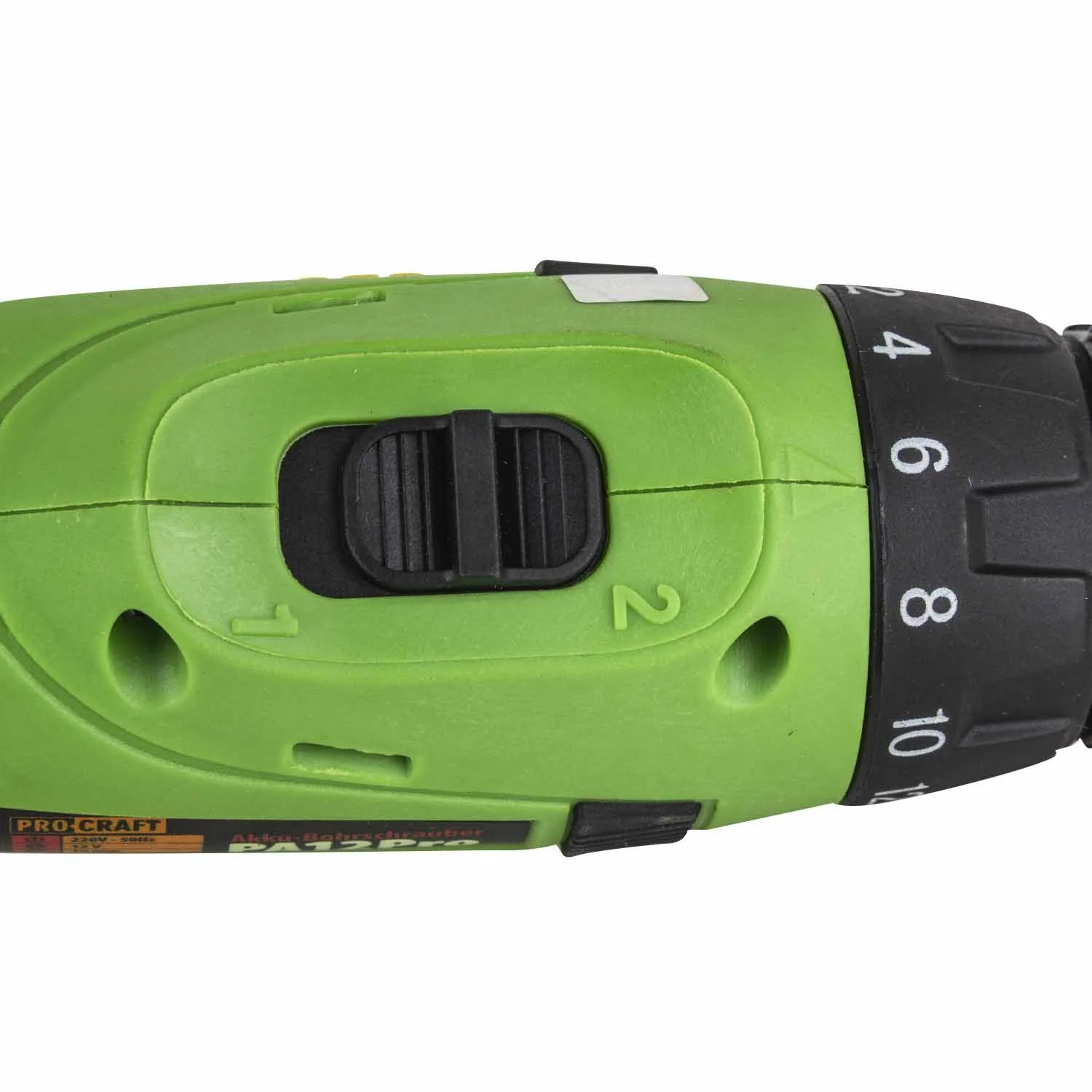 Зеленый аккумуляторный шуруповерт PROCRAFT PA12PRO