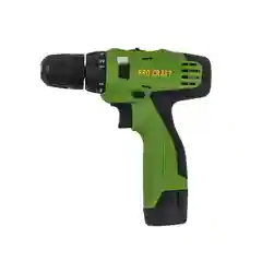 Зеленый аккумуляторный шуруповерт PROCRAFT PA12PRO
