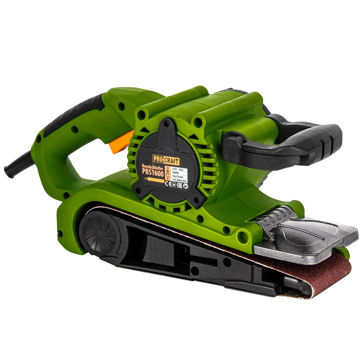 Зеленый ленточная шлифовальная машина PROCRAFT PBS1600