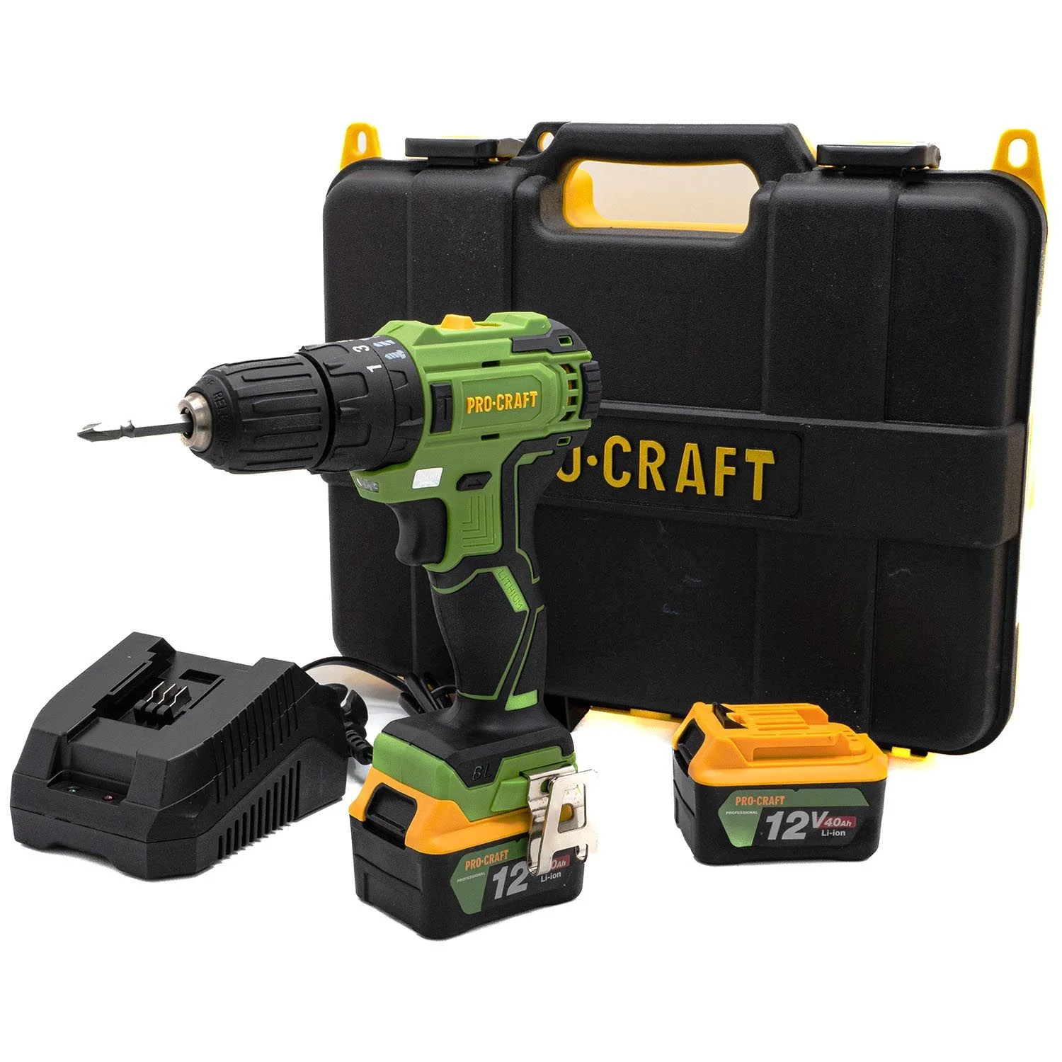 Зеленый аккумуляторный шуруповерт PROCRAFT PI18BL