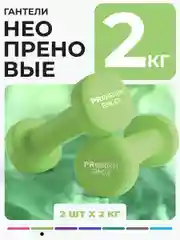Гантели 2 кг, PROIRON, неопреновые, 2 штуки