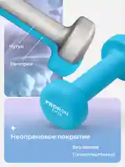 Гантели 1 кг, PROIRON, неопреновые, 2 штуки