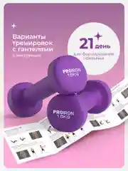 Гантели 1,5 кг, PROIRON, неопреновые, 2 штуки