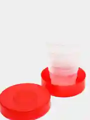 Красный стакан складной дорожный, многоразовый 100 мл