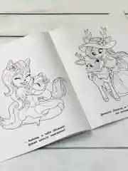 Раскраска перевертыш для девочек 2 в 1 Энчантималс Enchantimals кукла питомцы фея мультик