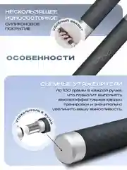 Скакалка, для фитнеса взрослая, PROIRON, скоростная, с утяжелителями, черная