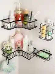 Угловая полка для ванной комнаты, набор мыльница