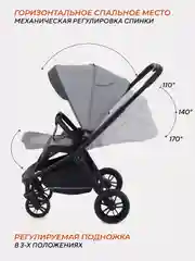 Серый коляска детская RANT basic ENERGY 2024 2в1
