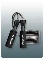 Скакалка, спортивная, PROIRON, для фитнеса, мягкая ручка, черная