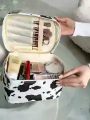 Черный косметичка женская водонепроницаемая, на молнии