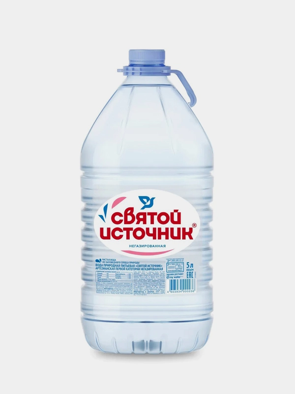 Вода питьевая негазированная "Святой Источник", 5 л