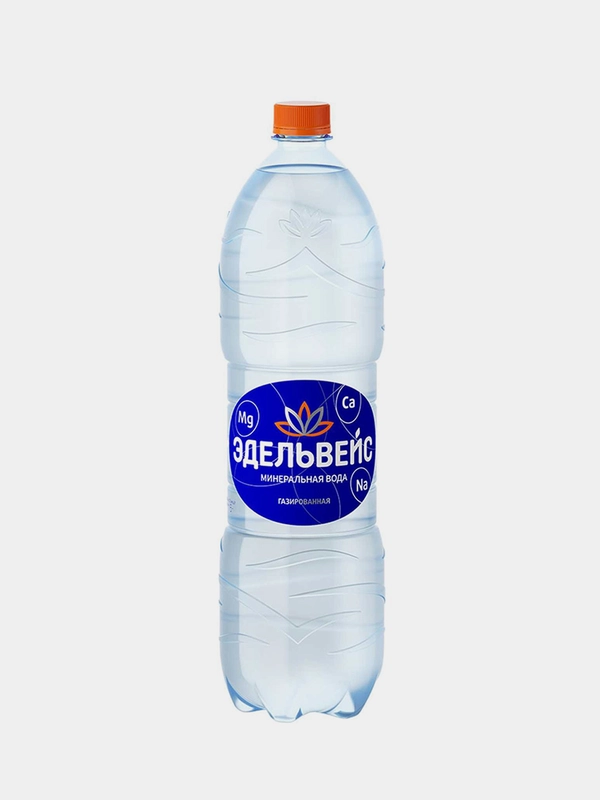 Минеральная природная питьевая лечебно - столовая вода Эдельвейс, газированная, 1.5 л