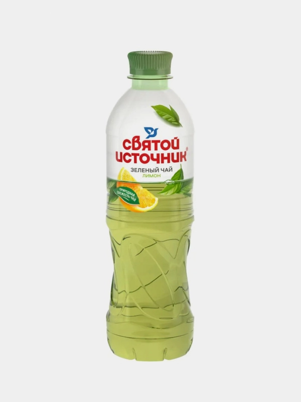 Холодный зелёный чай Святой Источник "Лимон", негазированный, 0,5 л