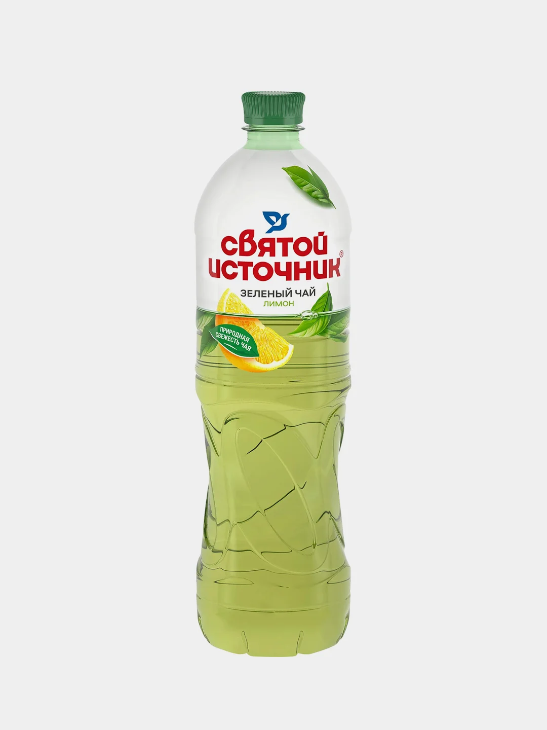 Холодный зелёный чай Святой Источник "Лимон", негазированный, 1л