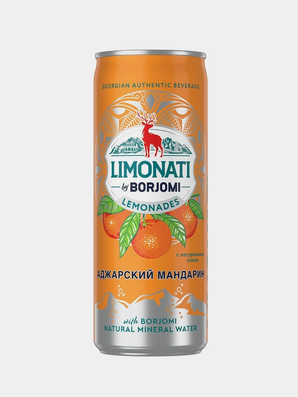 Лимонад Limonati by "Borjomi" Аджарский Мандарин, 0,33 л