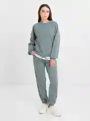 Тёмно-бирюзовый женский костюм, вязанный женский костюм, теплый костюм, спортивный костюм