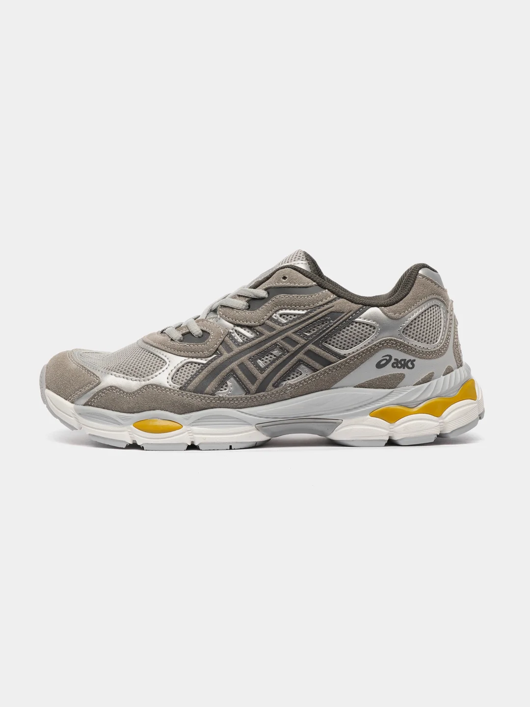 Серый меланж мужские кроссовки с логотипом Asics