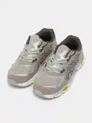 Серый меланж мужские кроссовки с логотипом Asics