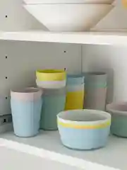 Лимонный миски, Тарелки, Стаканы, Набры столовых приборов (Вилки, Ложки, Ножи) Икеа Калас 0+ KALAS